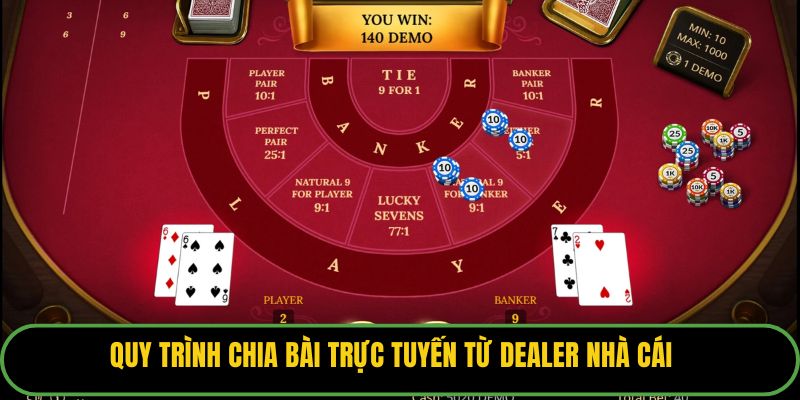Quy trình chia bài trực tuyến từ Dealer nhà cái.